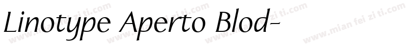 Linotype Aperto Blod字体转换